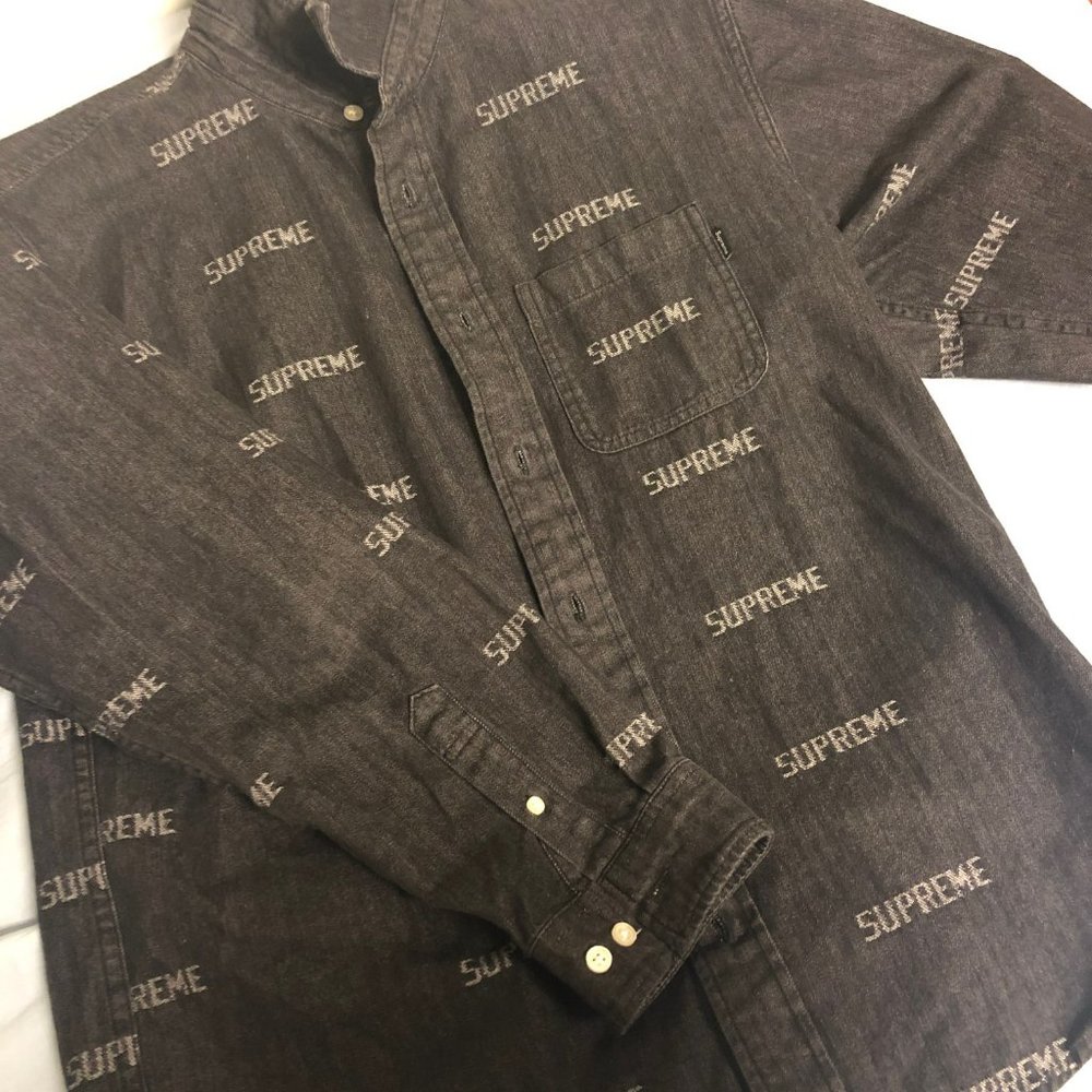 Supreme Logo Denim Shirt
